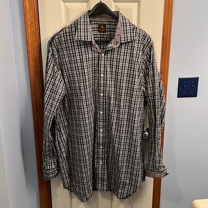 Taylorbyrd black & white long sleeve casual shirt 3XLT